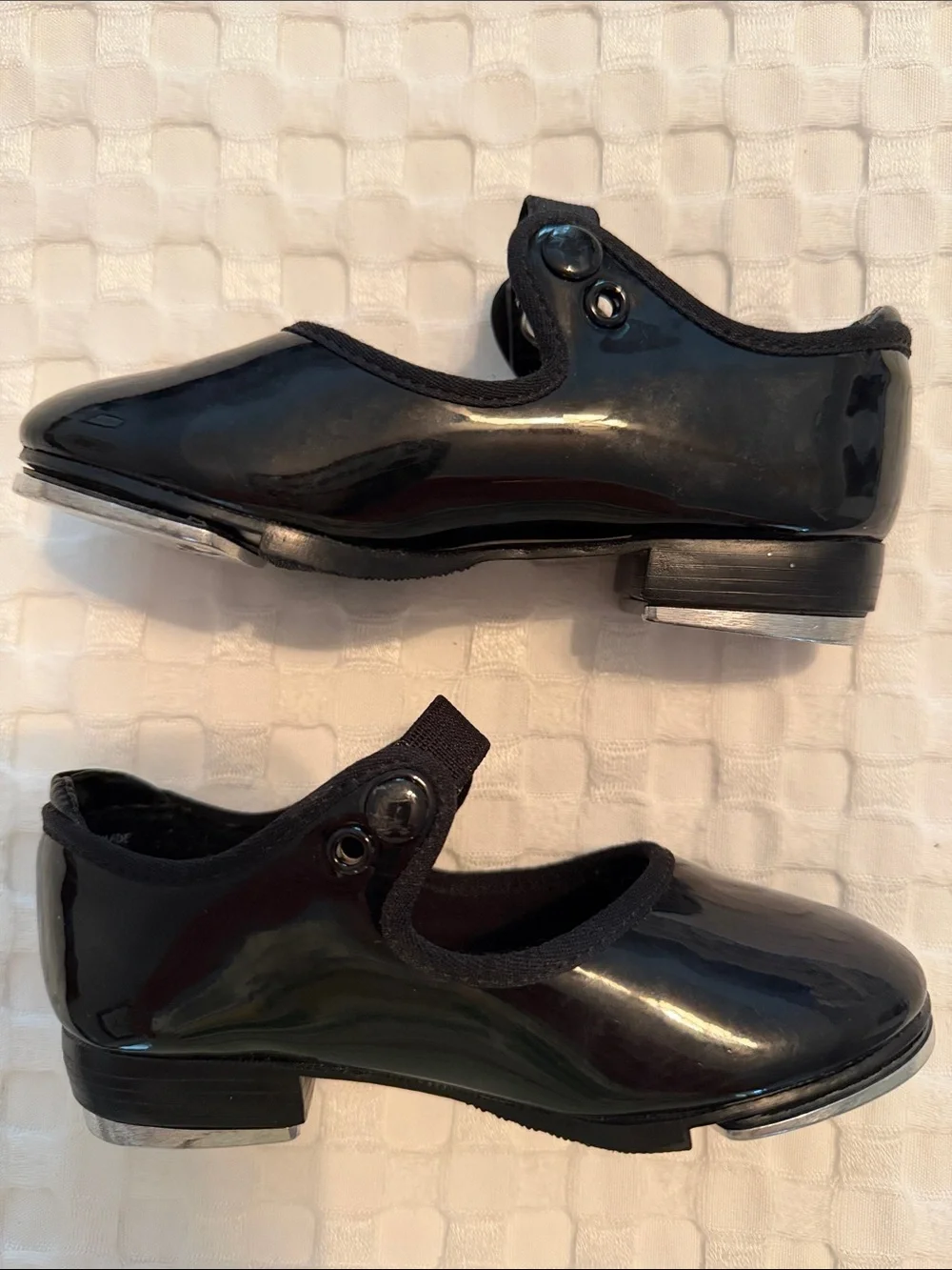 Capezio Black Patent Mary Jane Tap Shoes for Kids 8M